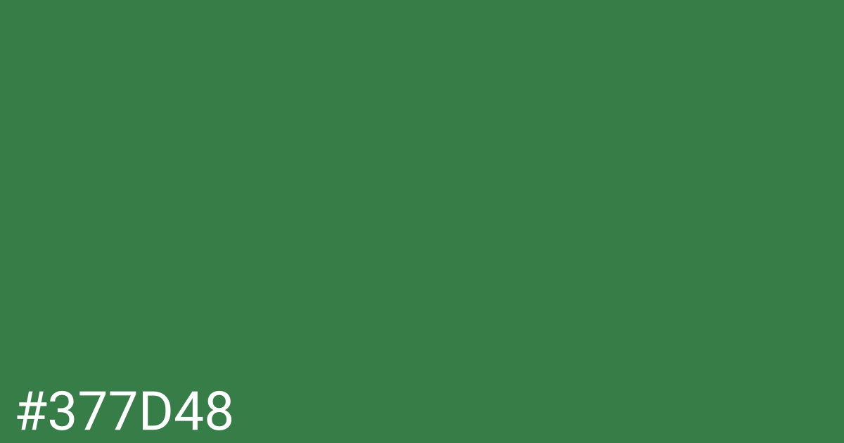 Hex color #377d48 graphic