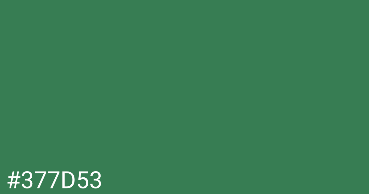 Hex color #377d53 graphic