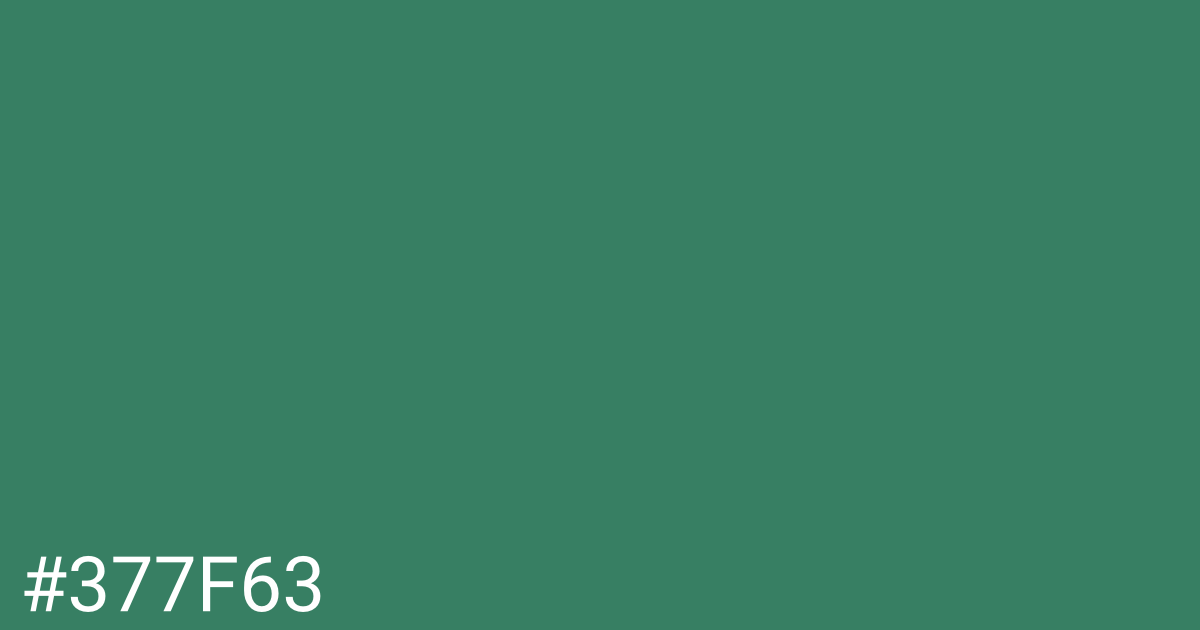 Hex color #377f63 graphic