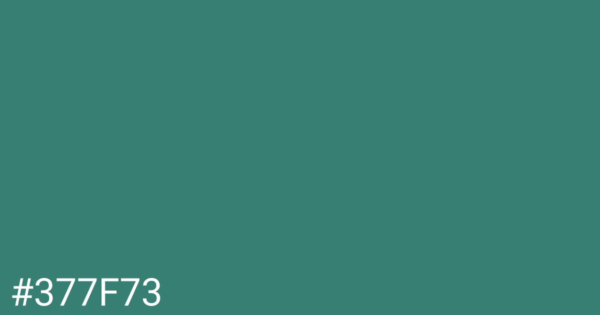 Hex color #377f73 graphic