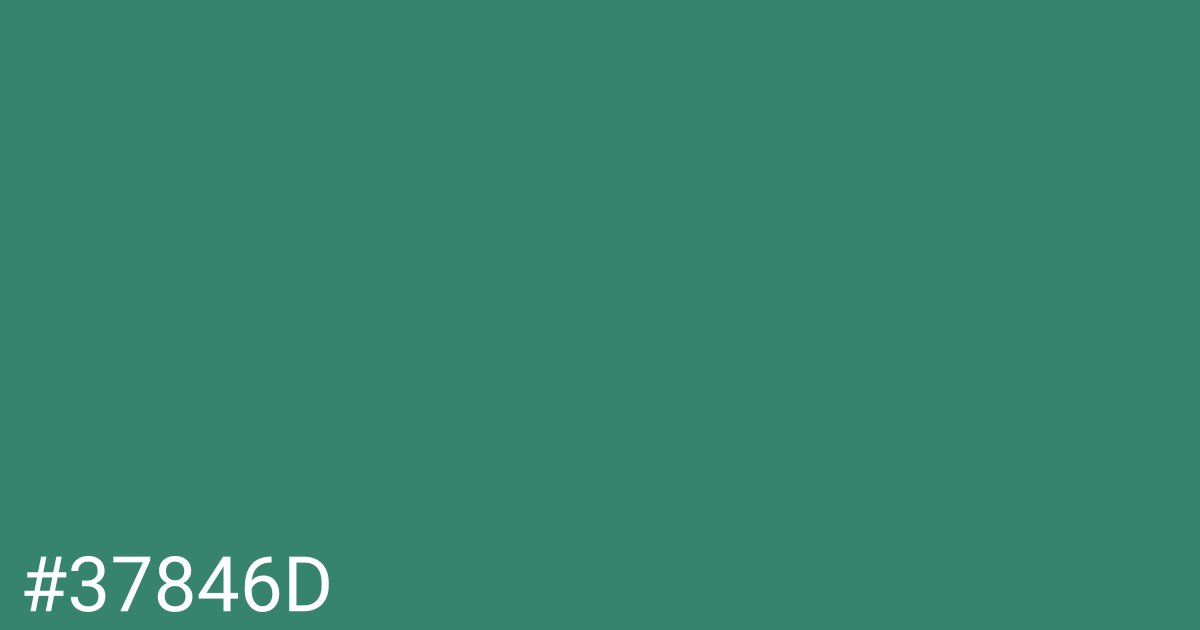 Hex color #37846d graphic