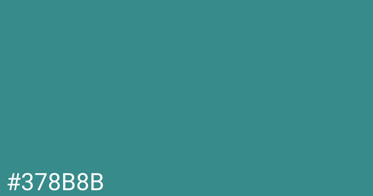 Hex color #378b8b graphic