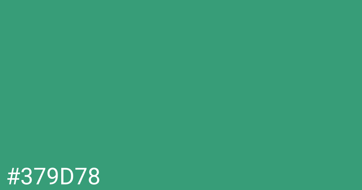 Hex color #379d78 graphic