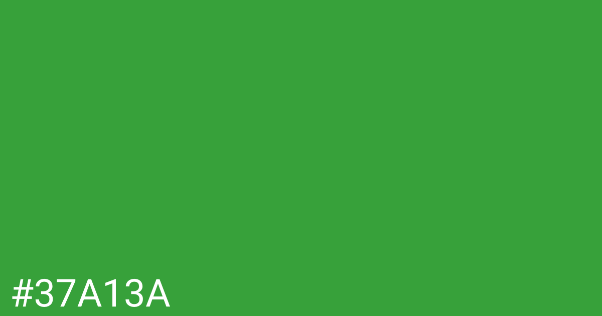Hex color #37a13a graphic