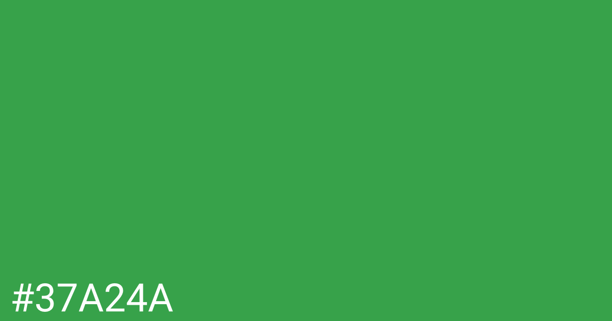 Hex color #37a24a graphic