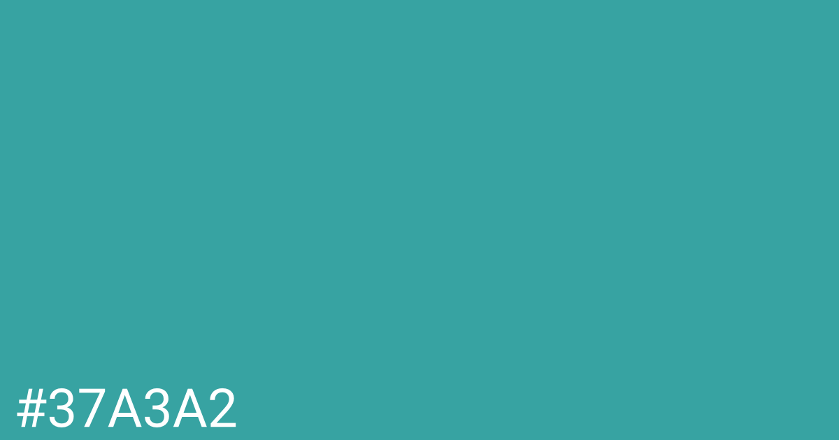 Hex color #37a3a2 graphic