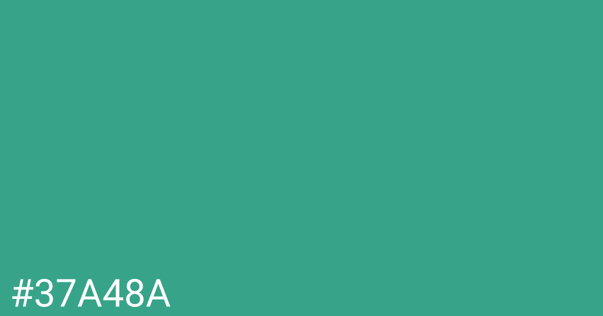 Hex color #37a48a graphic