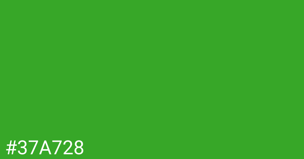 Hex color #37a728 graphic