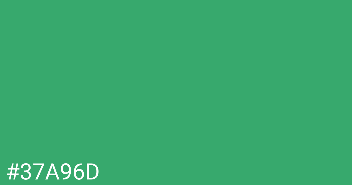 Hex color #37a96d graphic