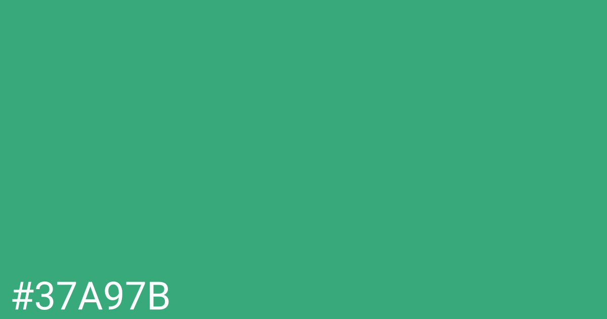 Hex color #37a97b graphic