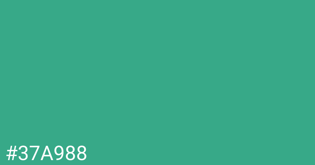 Hex color #37a988 graphic