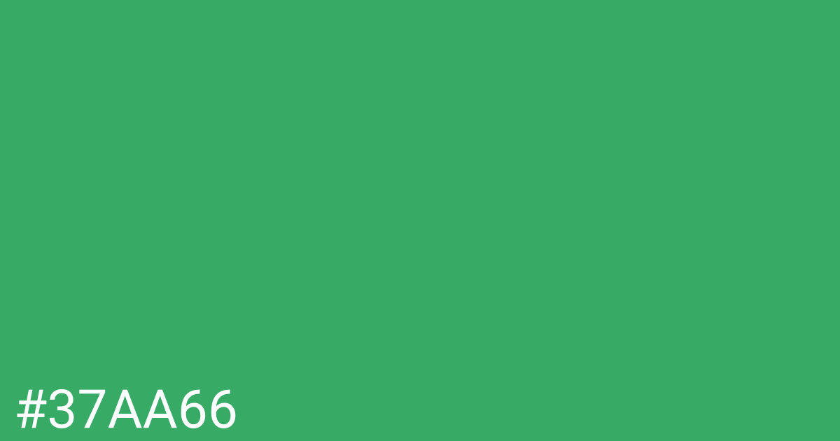 Hex color #37aa66 graphic