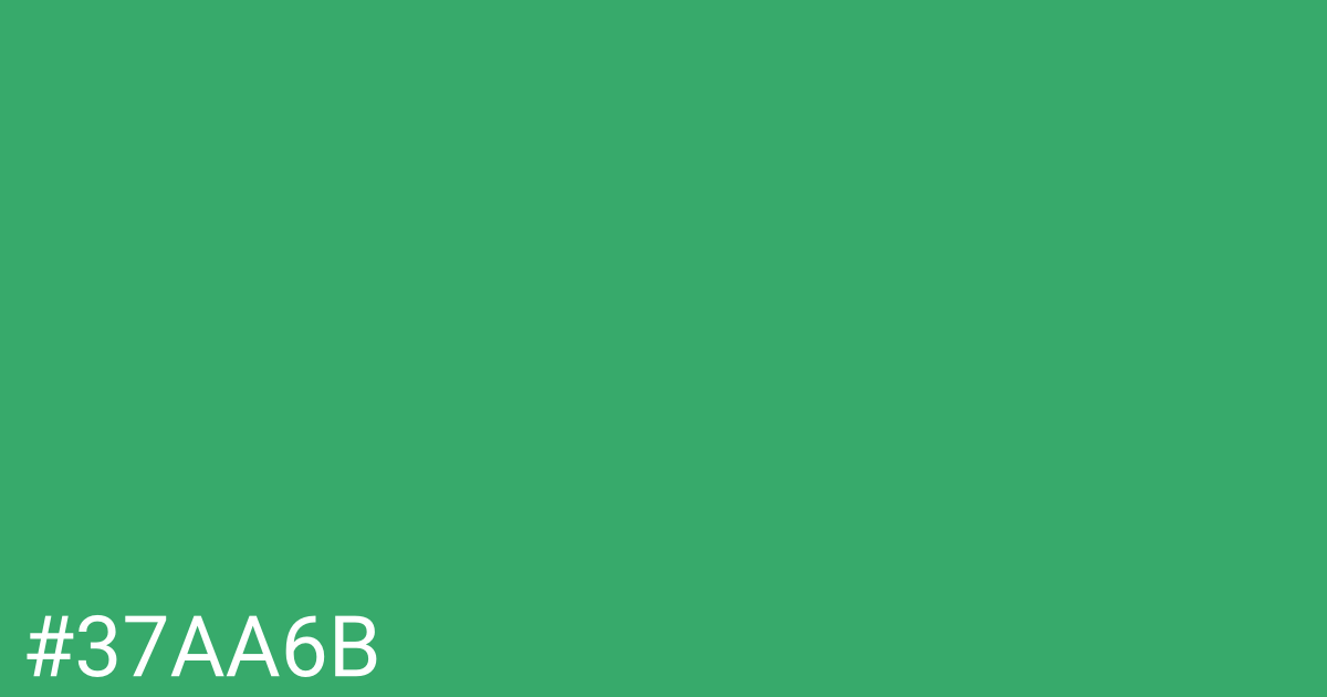 Hex color #37aa6b graphic