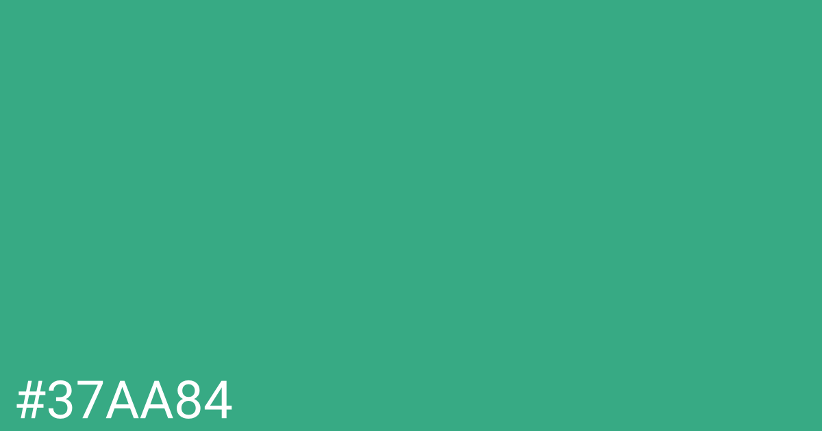 Hex color #37aa84 graphic