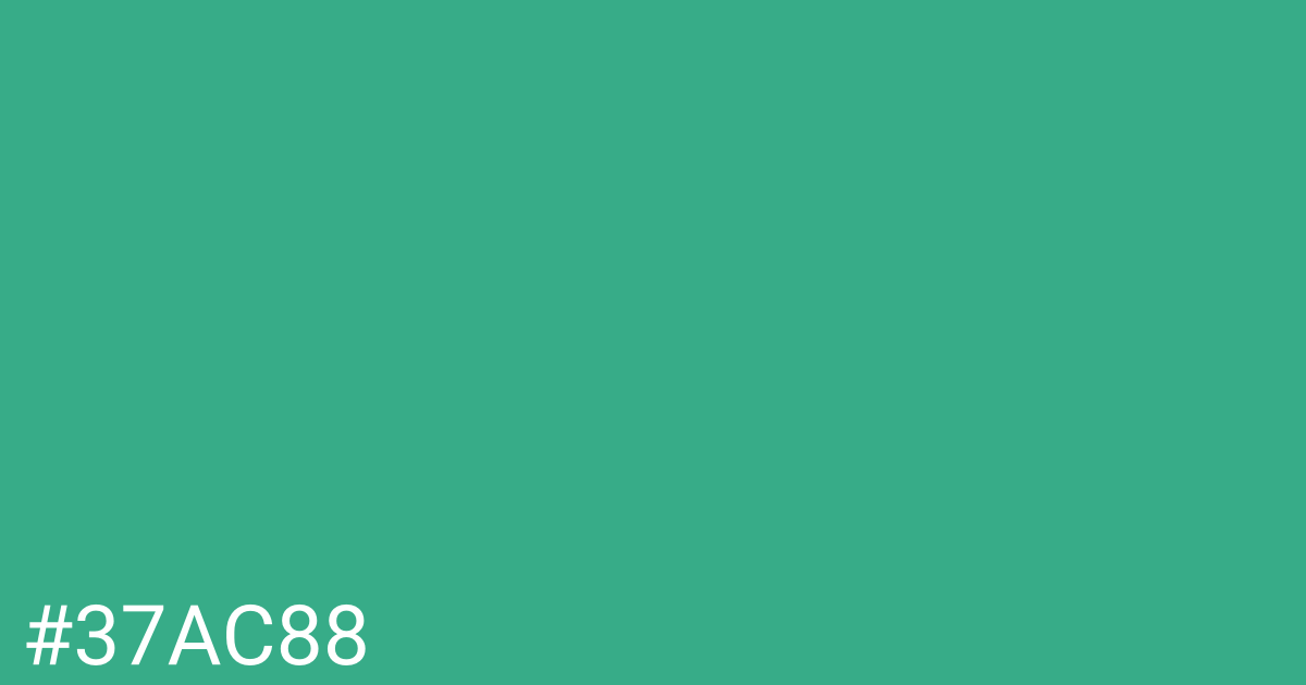 Hex color #37ac88 graphic