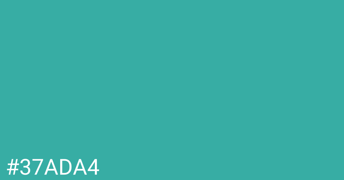 Hex color #37ada4 graphic