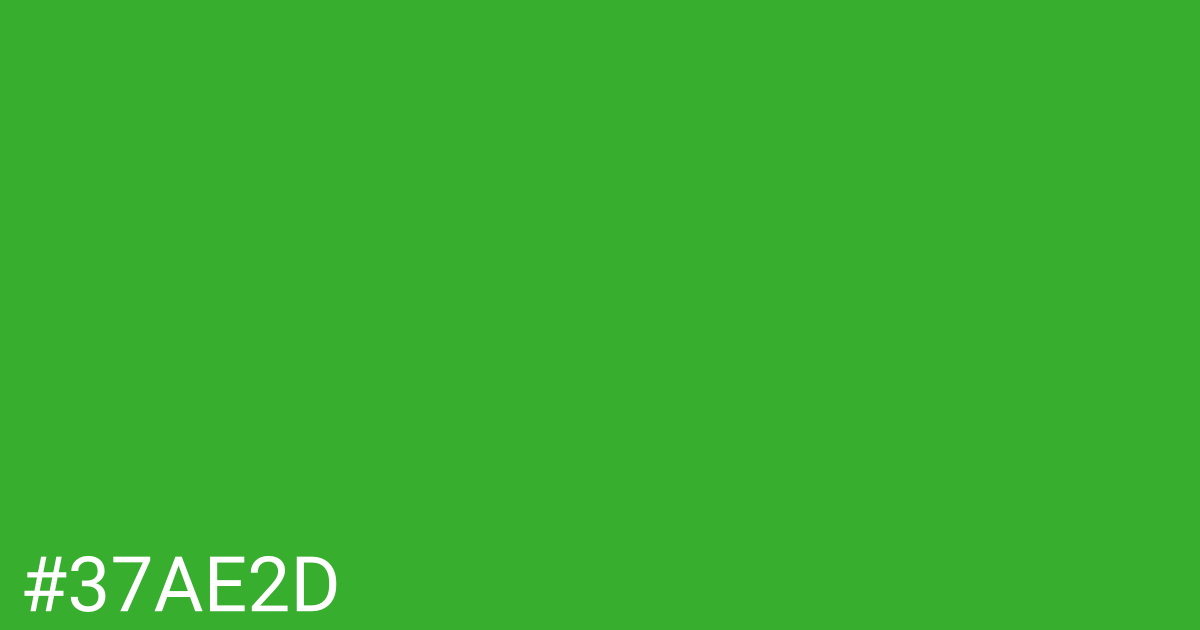 Hex color #37ae2d graphic