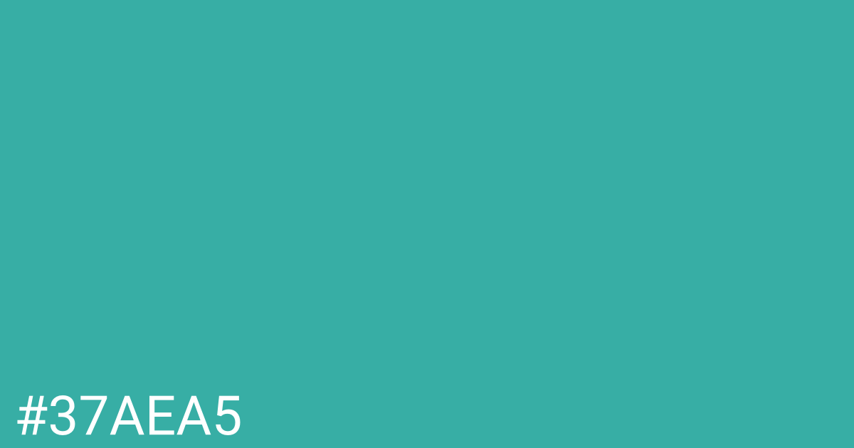 Hex color #37aea5 graphic