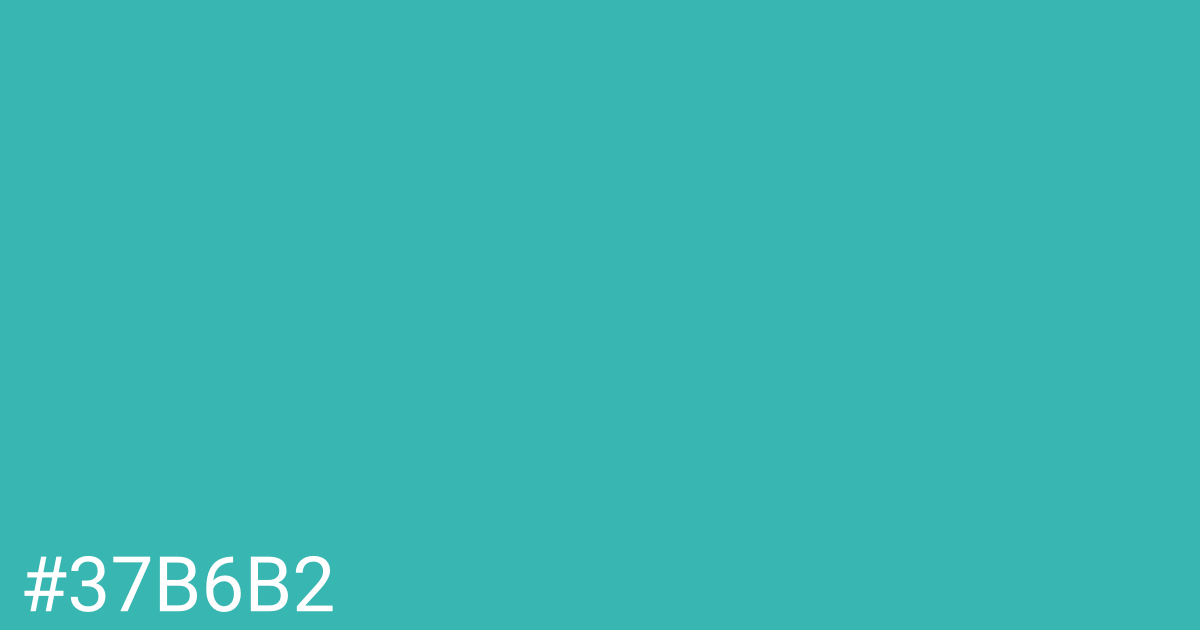 Hex color #37b6b2 graphic