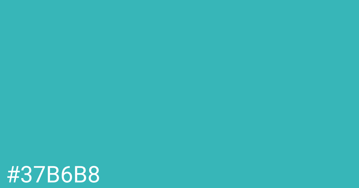 Hex color #37b6b8 graphic