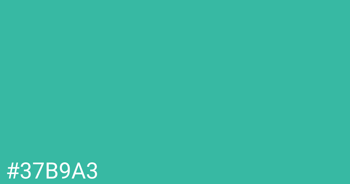 Hex color #37b9a3 graphic