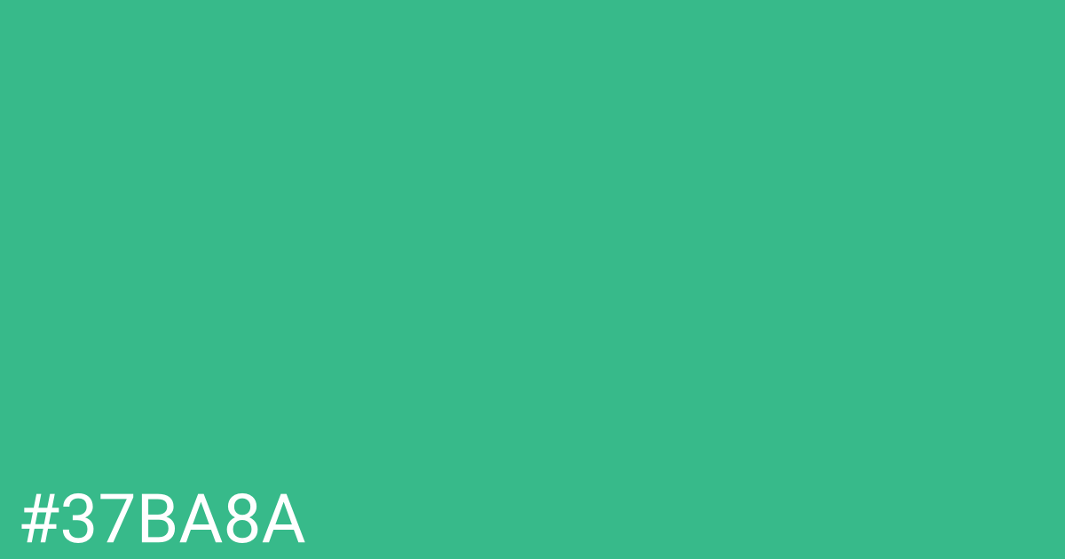 Hex color #37ba8a graphic