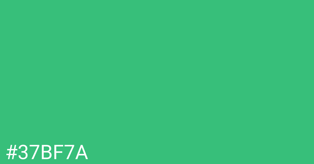 Hex color #37bf7a graphic