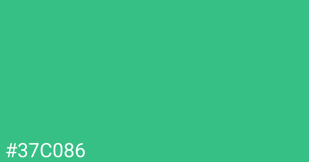 Hex color #37c086 graphic