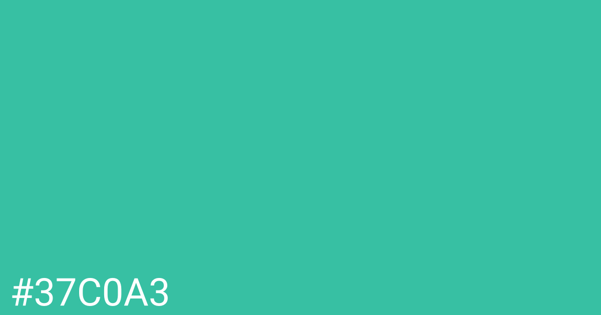 Hex color #37c0a3 graphic