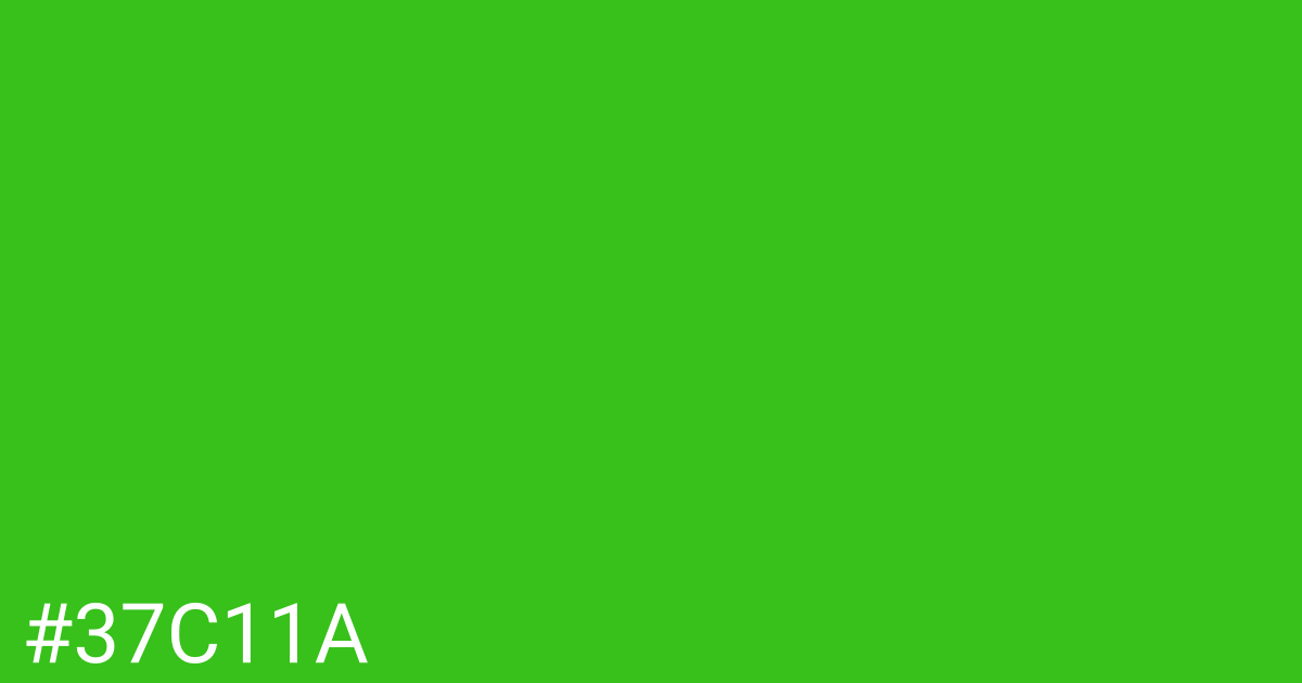 Hex color #37c11a graphic