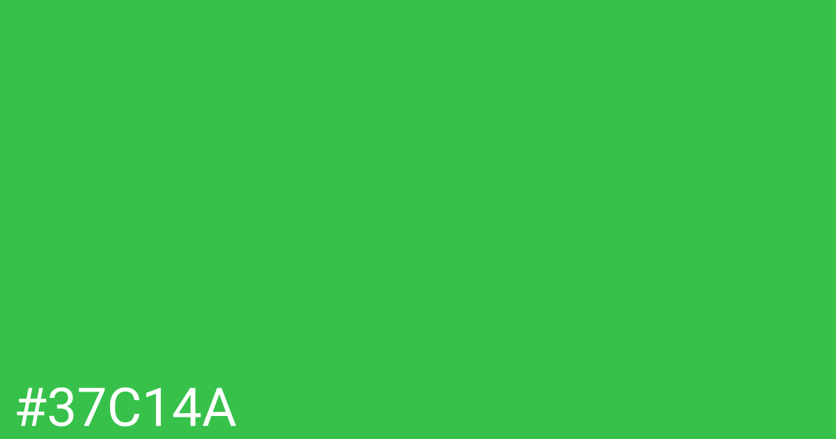 Hex color #37c14a graphic