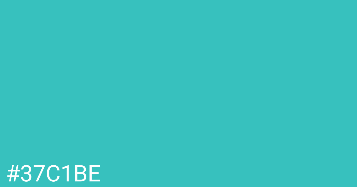Hex color #37c1be graphic