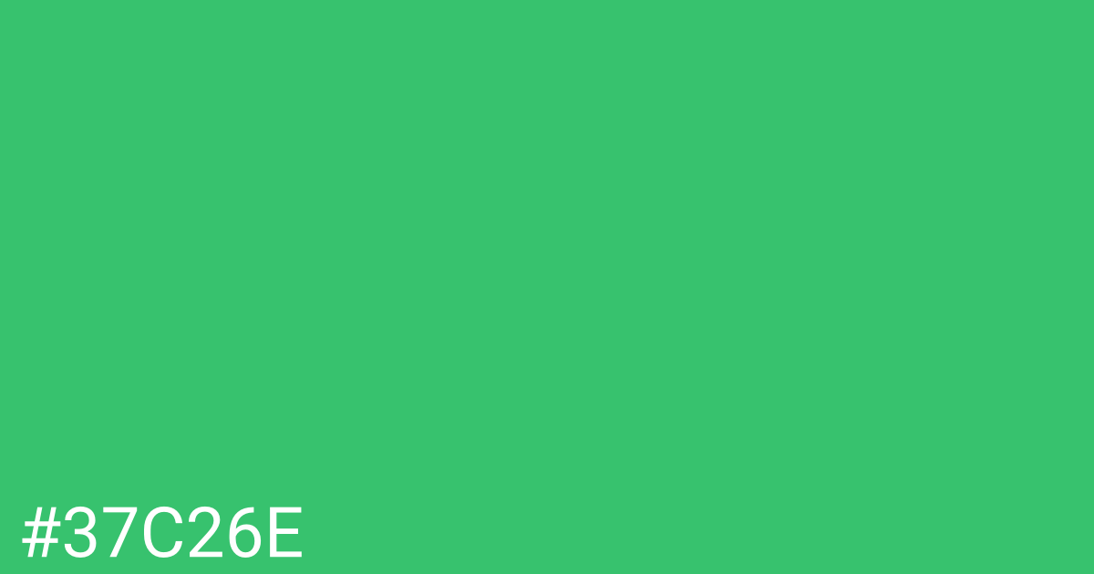 Hex color #37c26e graphic
