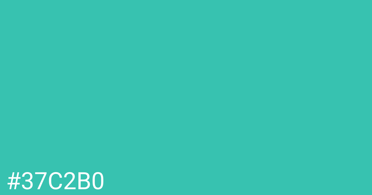 Hex color #37c2b0 graphic
