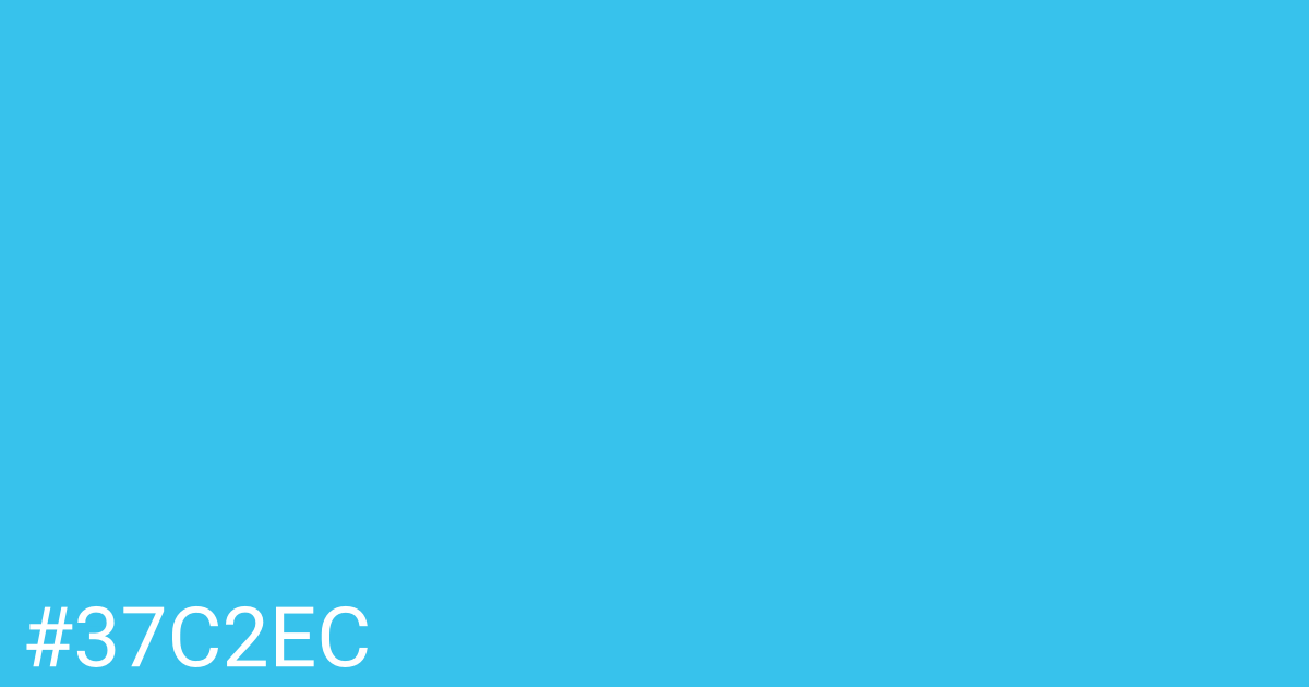 Hex color #37c2ec graphic