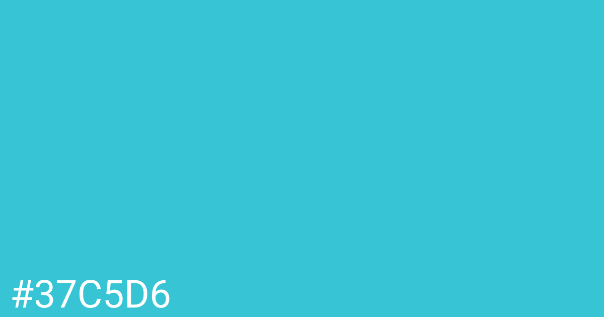 Hex color #37c5d6 graphic