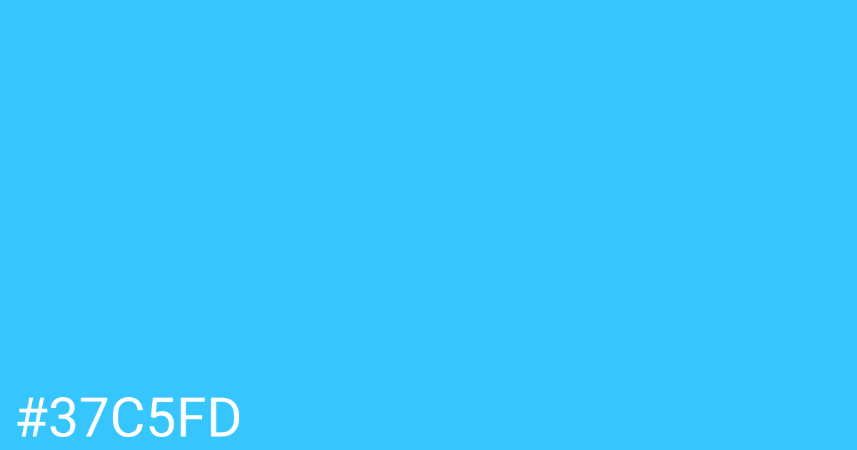 Hex color #37c5fd graphic