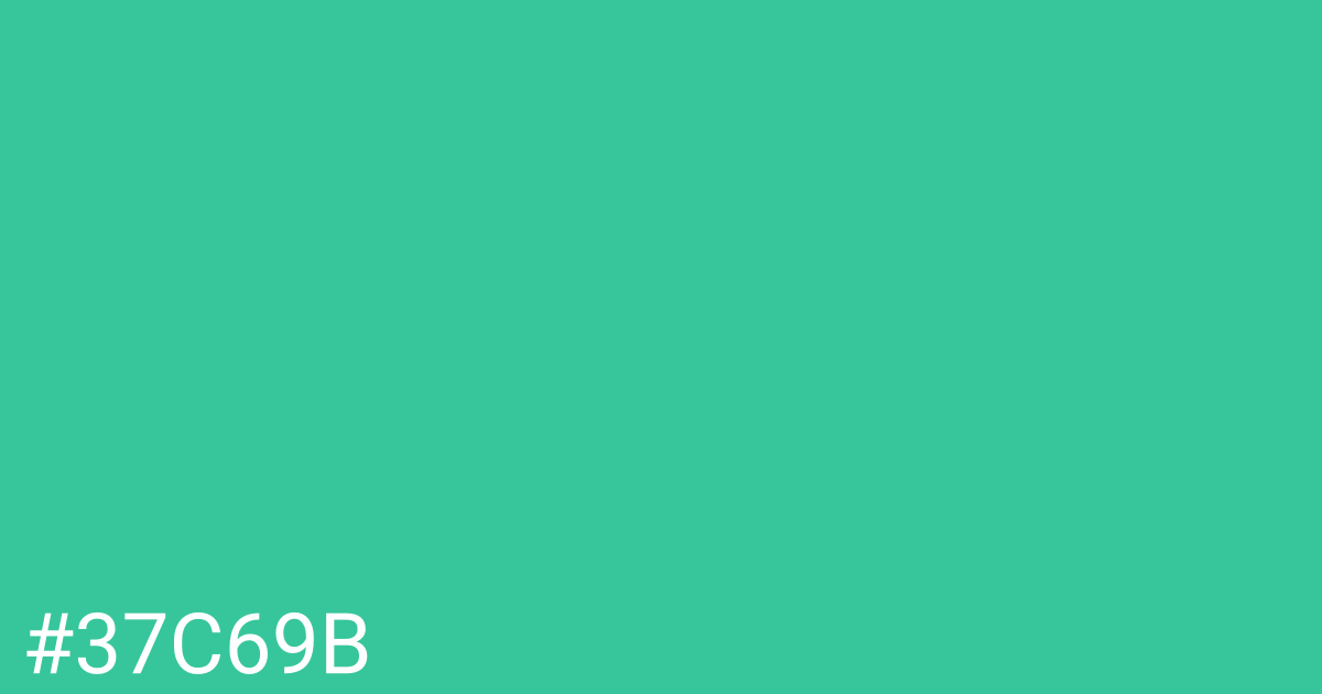 Hex color #37c69b graphic