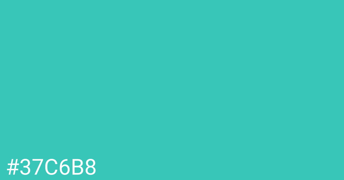 Hex color #37c6b8 graphic