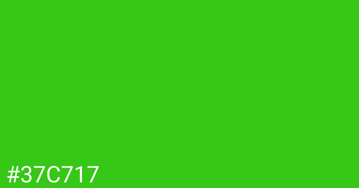 Hex color #37c717 graphic