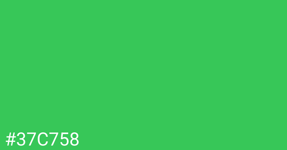 Hex color #37c758 graphic