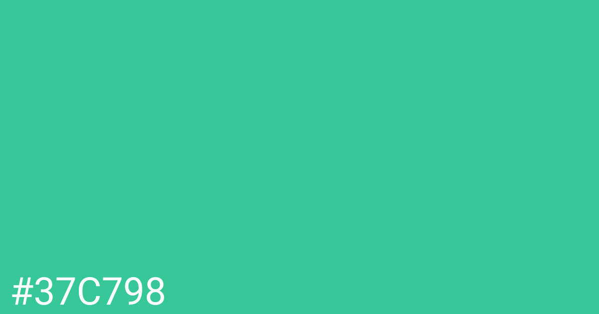 Hex color #37c798 graphic