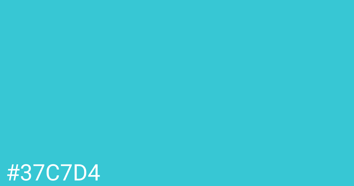 Hex color #37c7d4 graphic