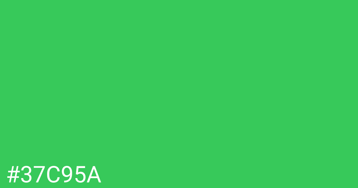Hex color #37c95a graphic