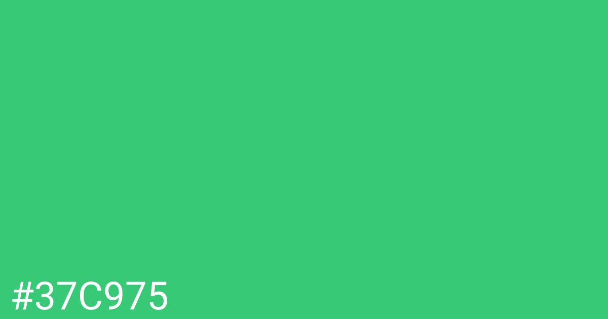 Hex color #37c975 graphic