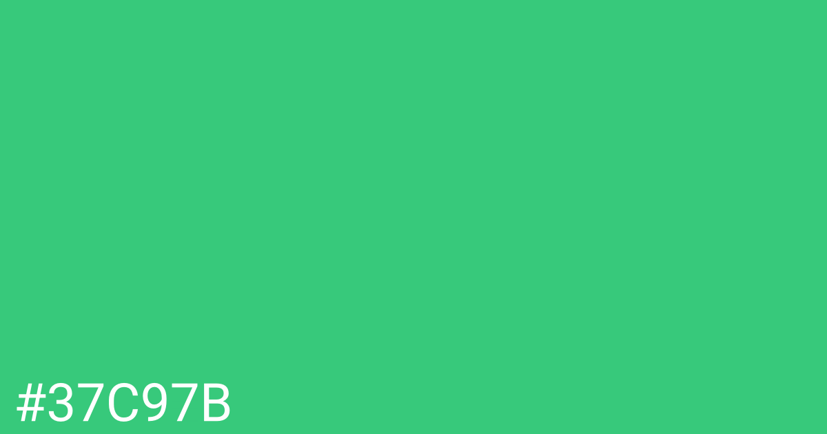 Hex color #37c97b graphic