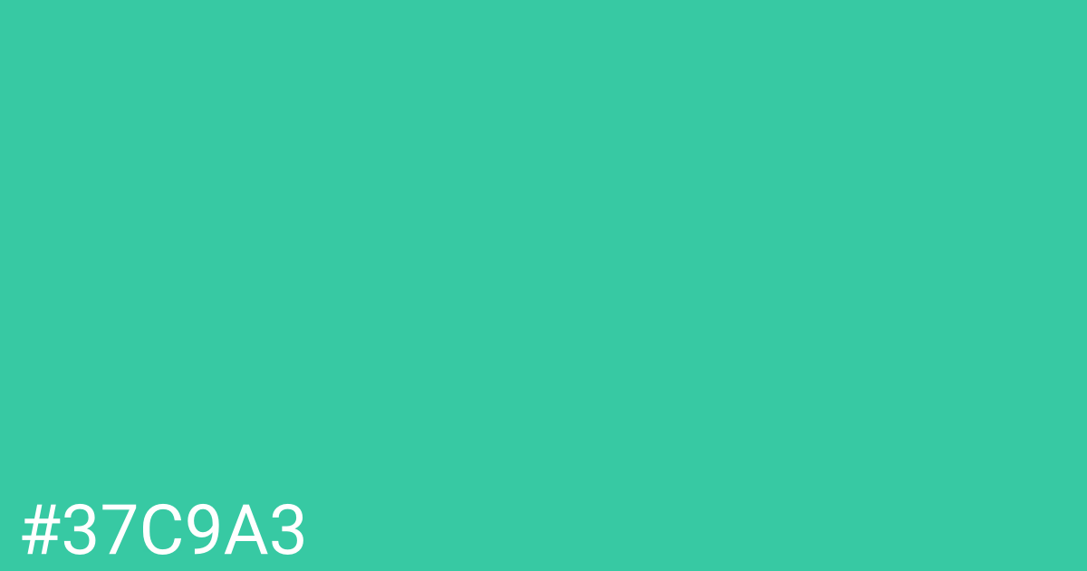 Hex color #37c9a3 graphic