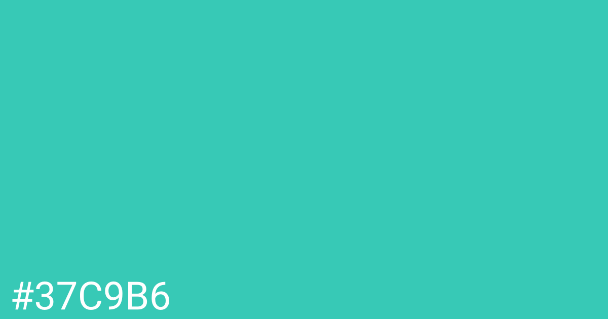 Hex color #37c9b6 graphic