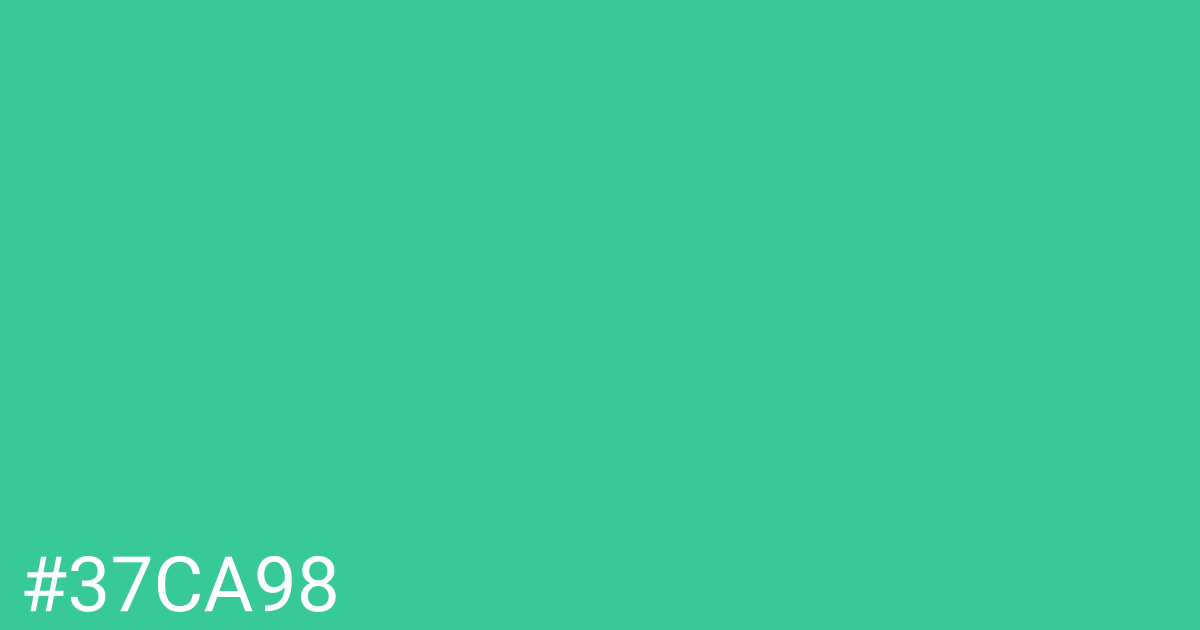 Hex color #37ca98 graphic