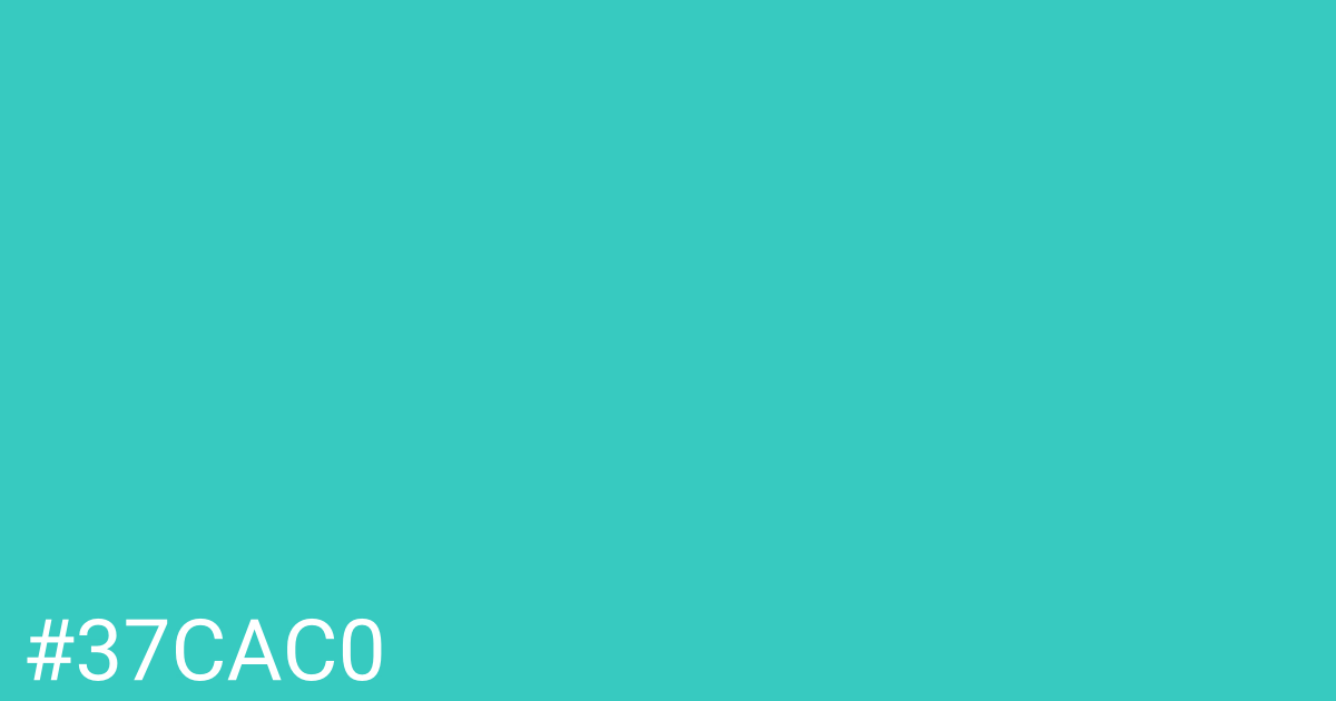 Hex color #37cac0 graphic